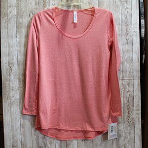 NWT LuLaRoe Lynnae Top Long Sleeve Tangerine XXS